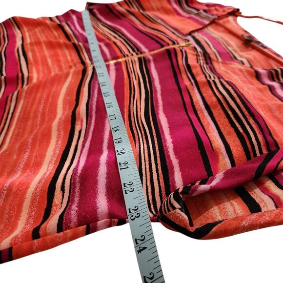 Bold Elements Sleeveless Top For Women Size XL Striped Lightweight Zip On Front - Picture 6 of 9
